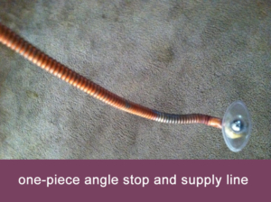 one-piece angle stop and supply lines