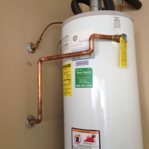 water heater properly installed