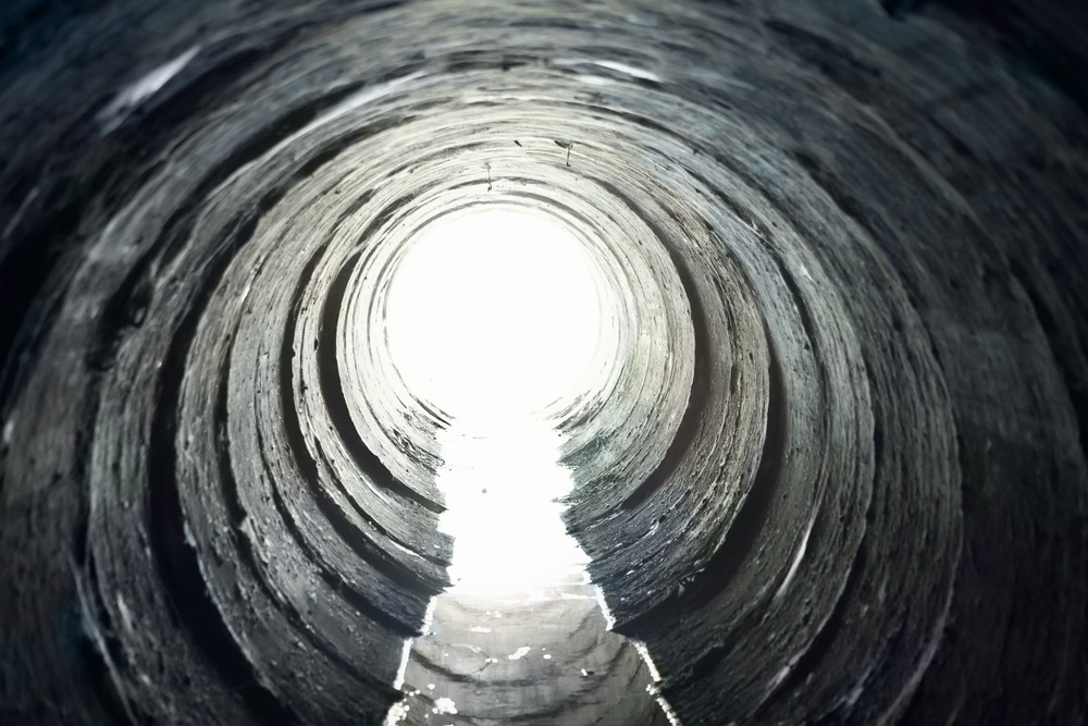 light at the end of a long sewer pipe